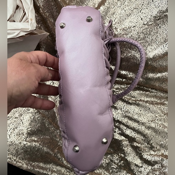 EUC Paolo Masi Lavender Quilted Leather Handbag - Picture 6 of 12